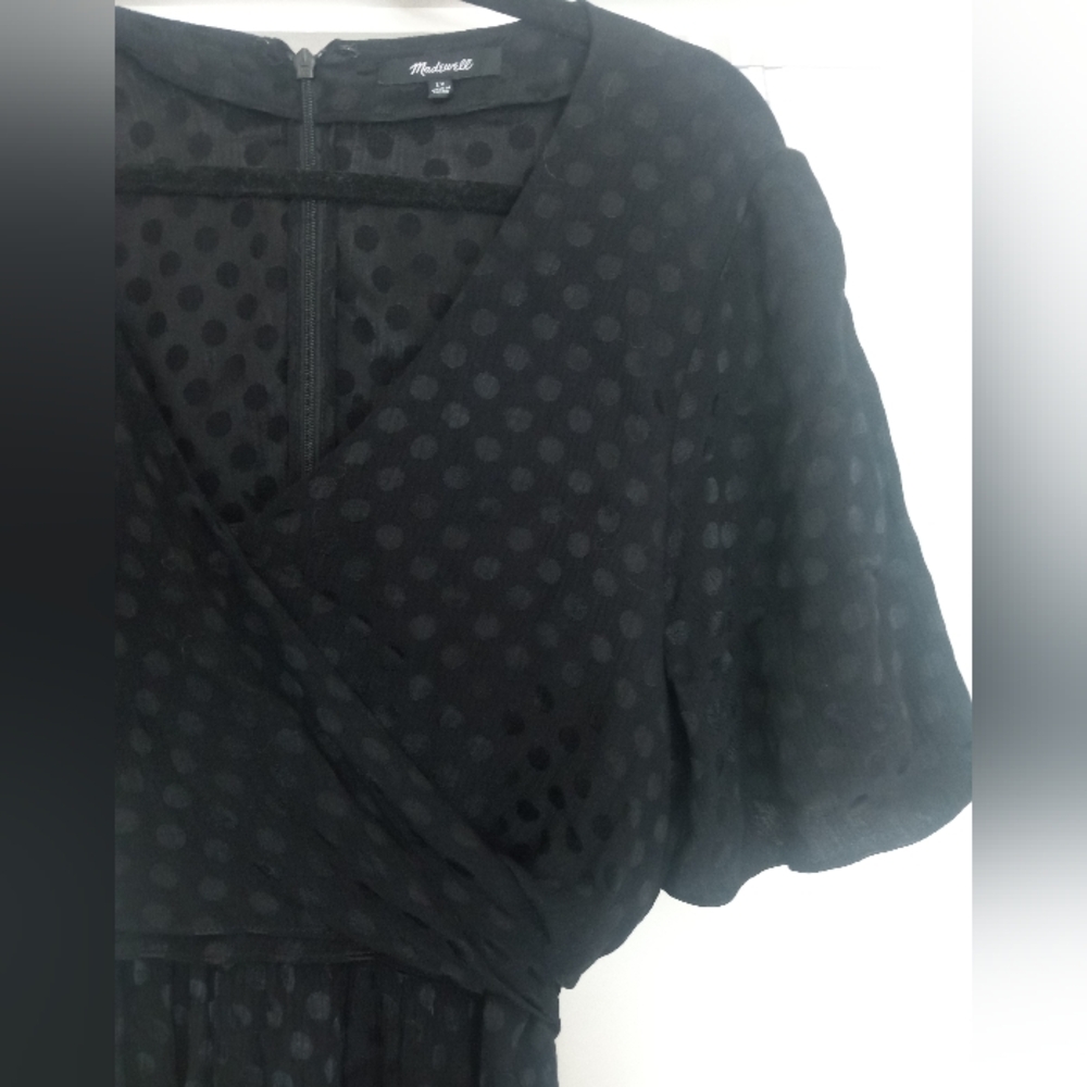 Black Polka Dot Mesh Top